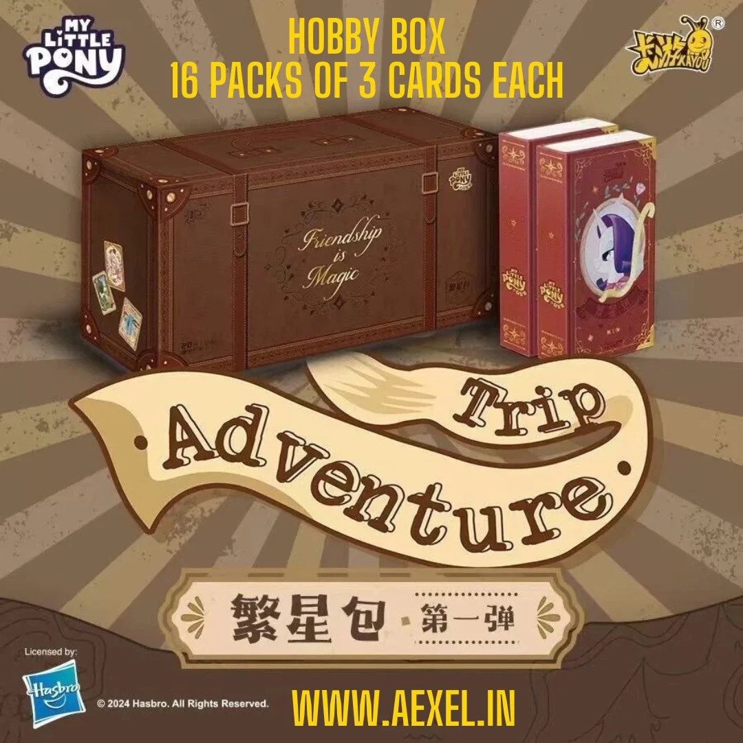 Kayou My Little Pony Trip Adventure Premium CCG Booster Box 16 Packs of 3 Cards Each