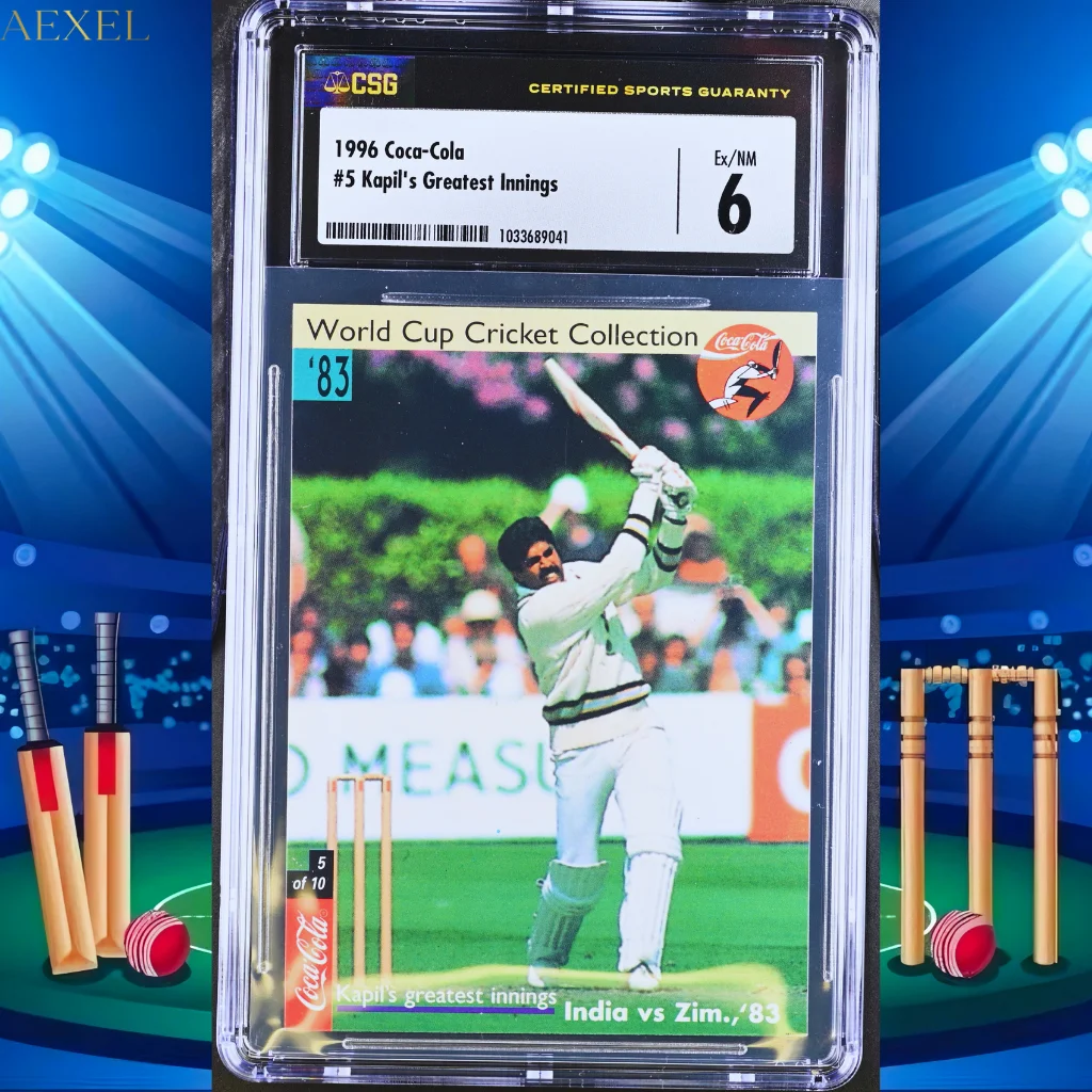 Kapil Dev 1996 Coca Cola Card CGC 6 #5 Kapil’s Greatest Inning