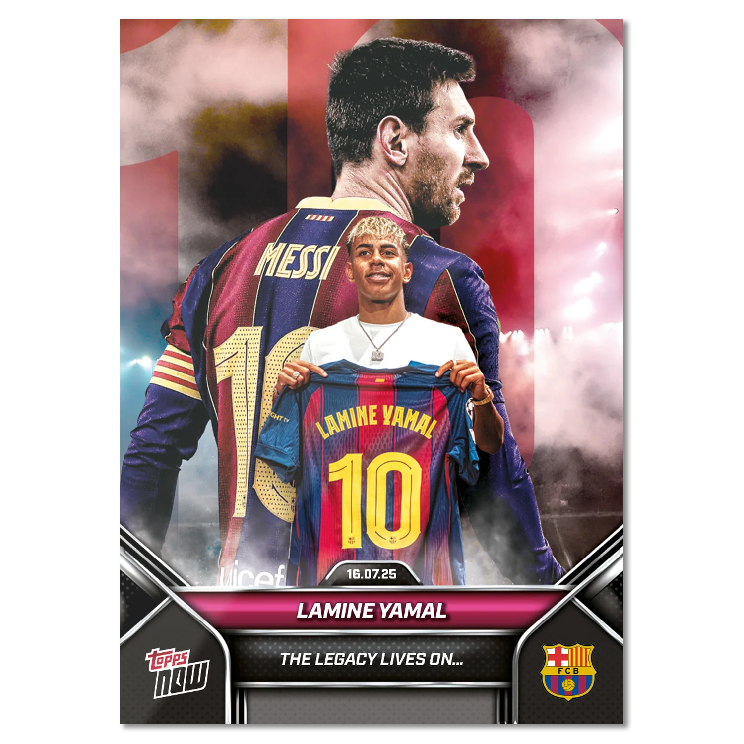 Lamine Yamal - 2025 FC Barcelona Topps NOW® - Card 2 - LOOK FOR DUAL AUTO (PACK OF 1)