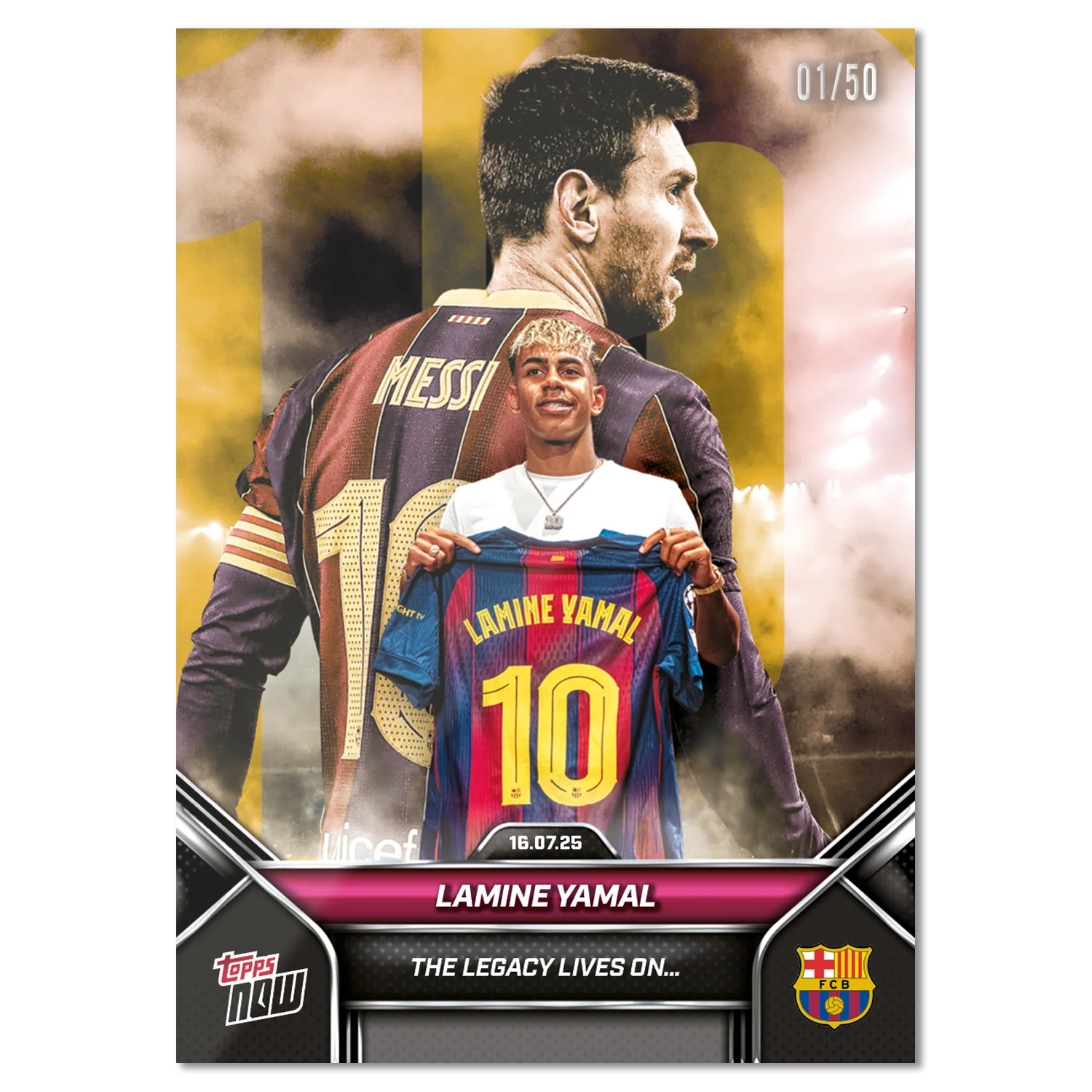 Lamine Yamal - 2025 FC Barcelona Topps NOW® - Card 2 - LOOK FOR DUAL AUTO (PACK OF 1)