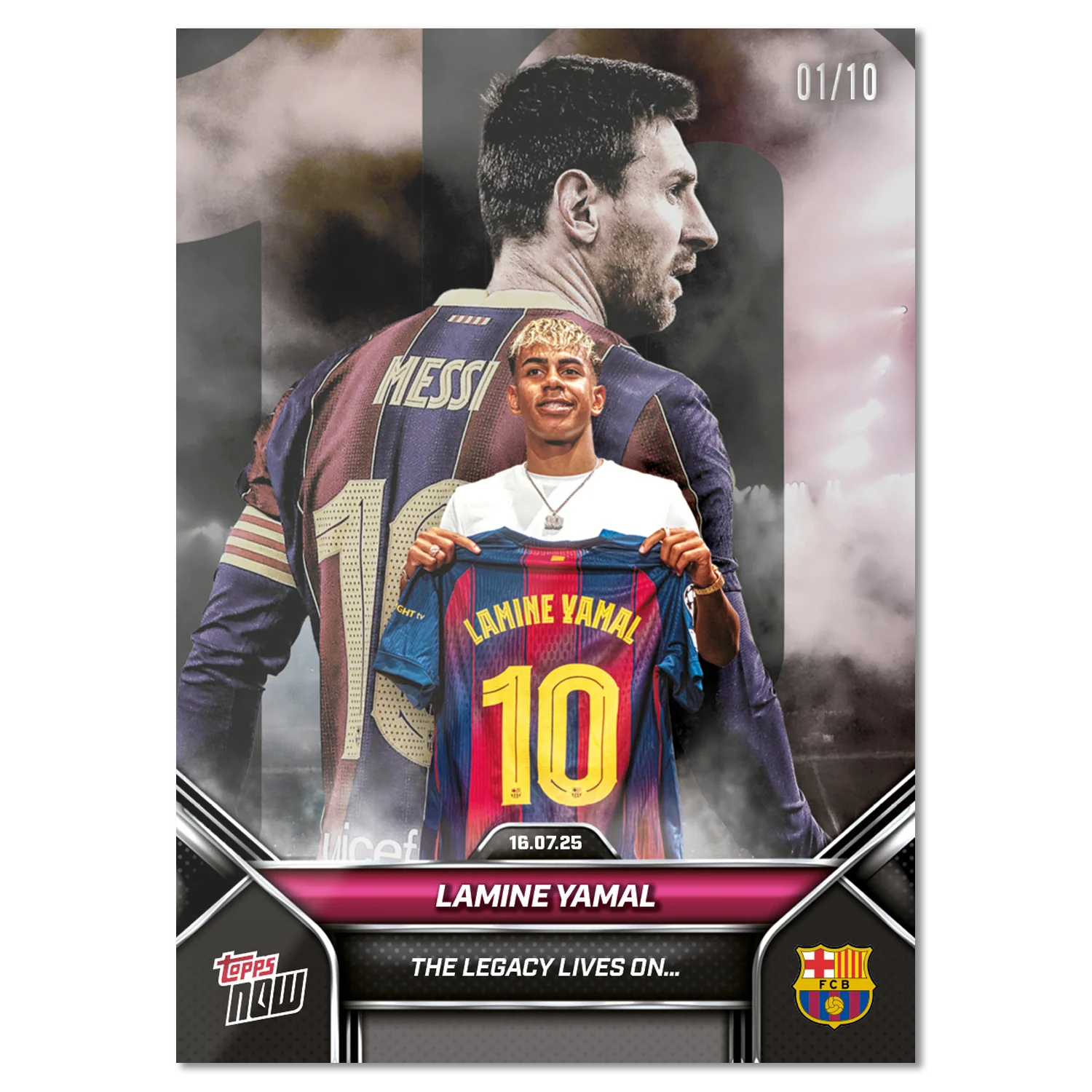 Lamine Yamal - 2025 FC Barcelona Topps NOW® - Card 2 - LOOK FOR DUAL AUTO (PACK OF 1)