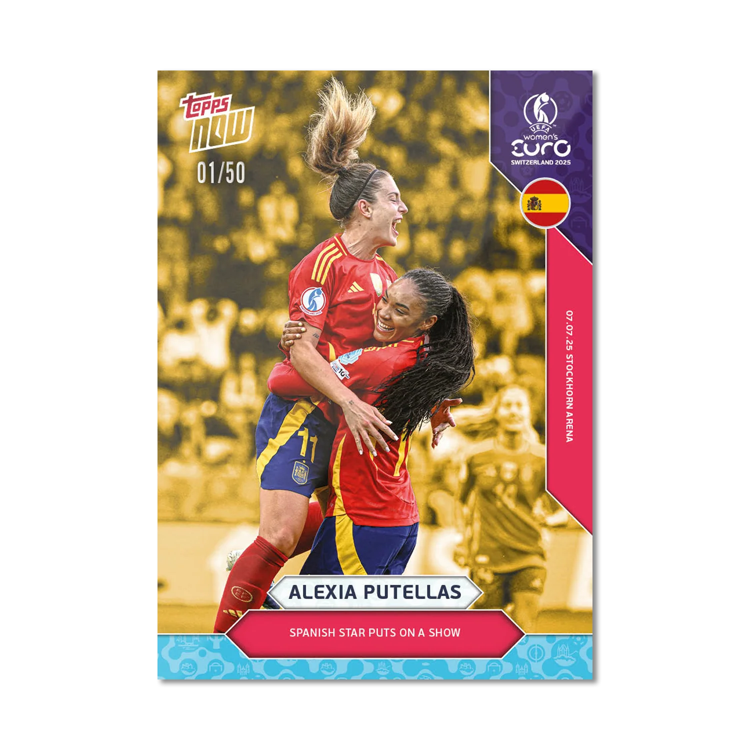 Alexia Putellas - UEFA Women’s EURO 2025™ Topps NOW® - Card 9 (PACK OF 20)