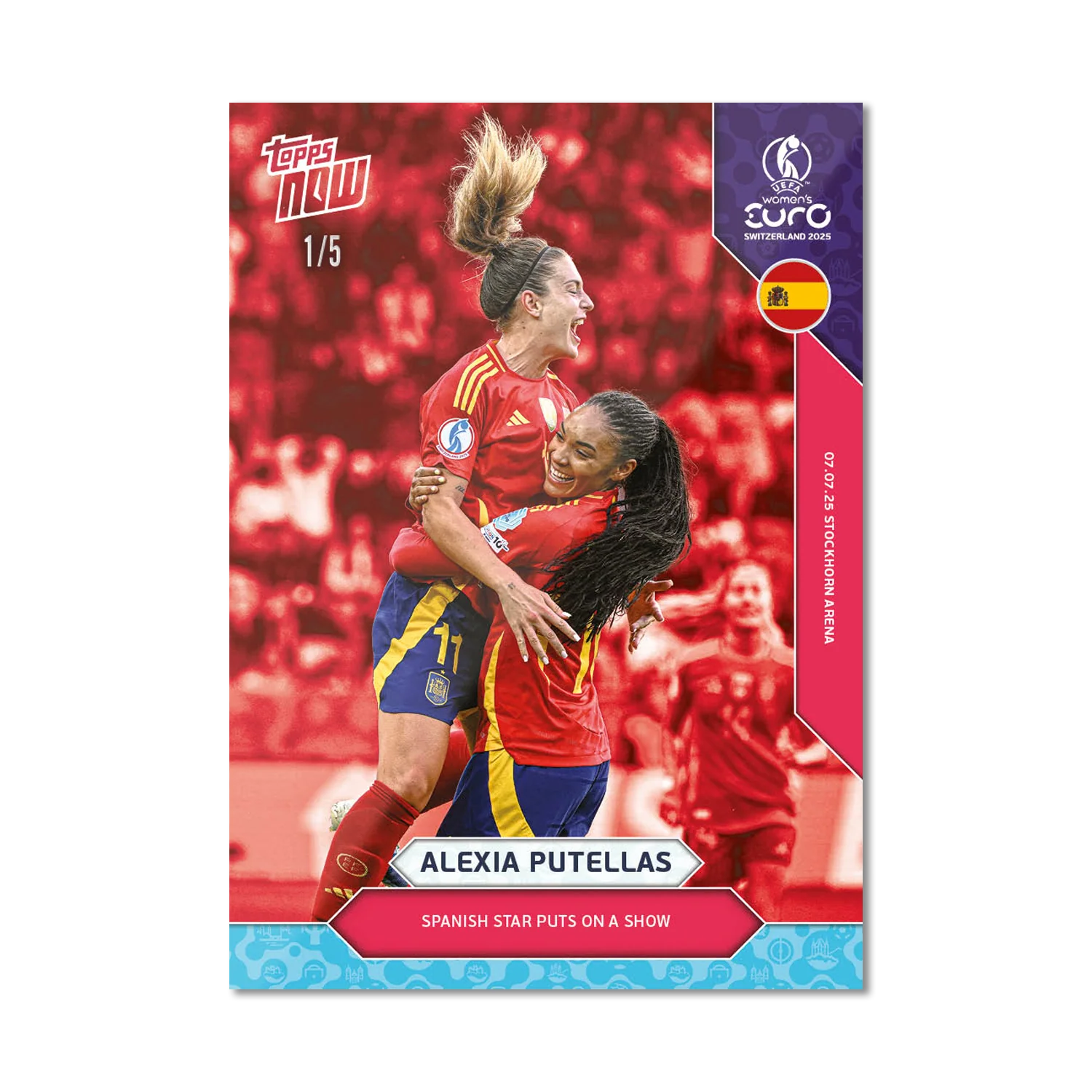 Alexia Putellas - UEFA Women’s EURO 2025™ Topps NOW® - Card 9 (PACK OF 20)