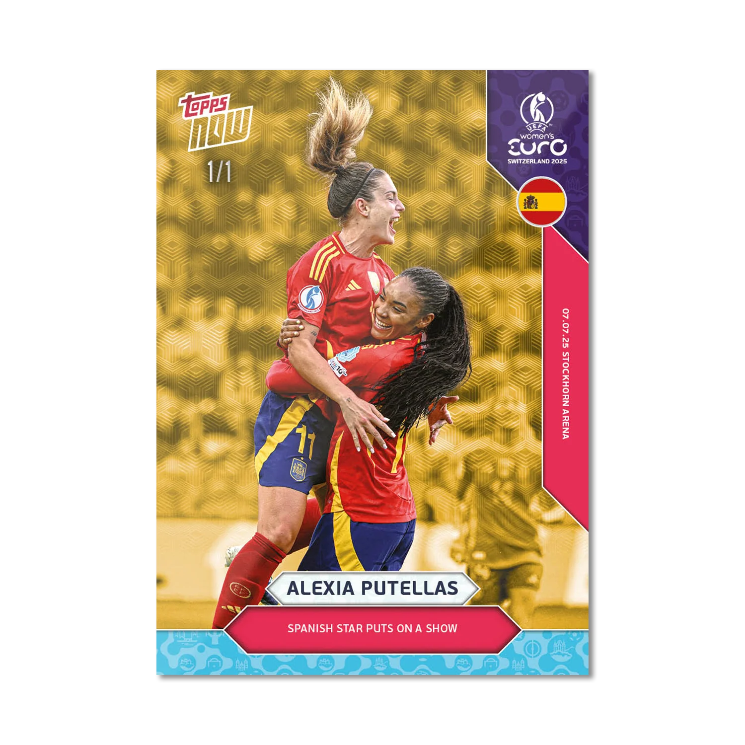 Alexia Putellas - UEFA Women’s EURO 2025™ Topps NOW® - Card 9 (PACK OF 20)